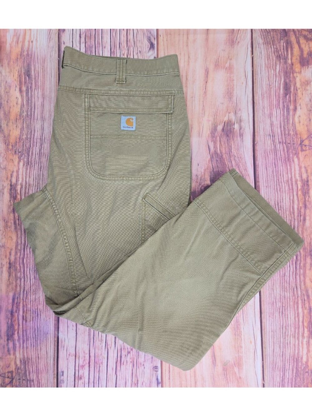 Carhartt Mens Full Swing Relaxed Fit Beige Work Pants 40x30